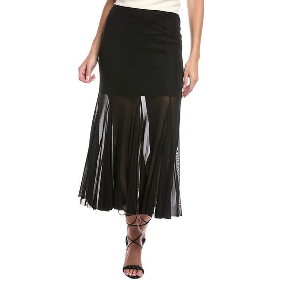 Kenneth Cole Womens  Pull-On Fit & Flare Midi Skirt, Black - Picture 1 of 3